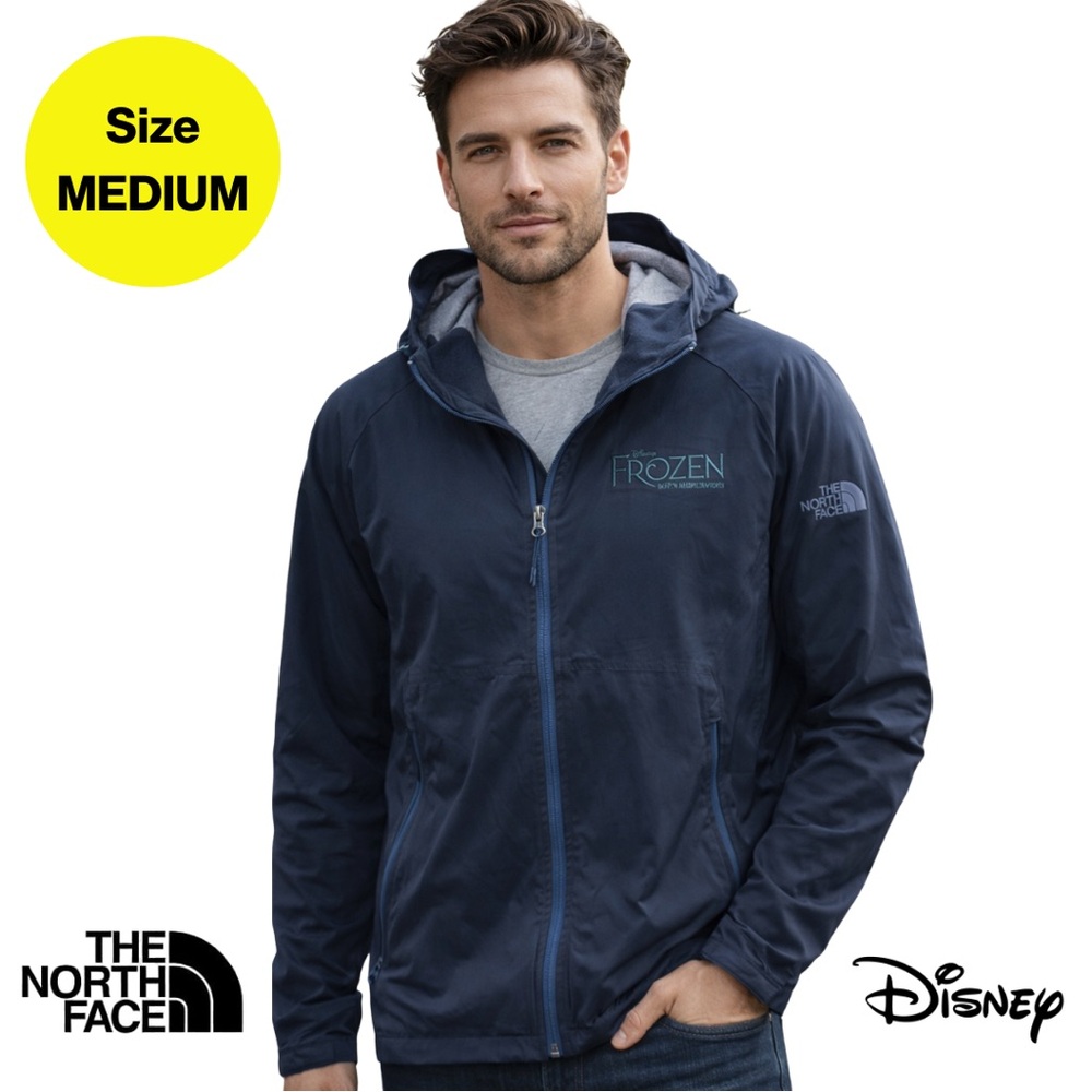 The North Face Men's Navy Blue Windbreaker Hooded Jacket